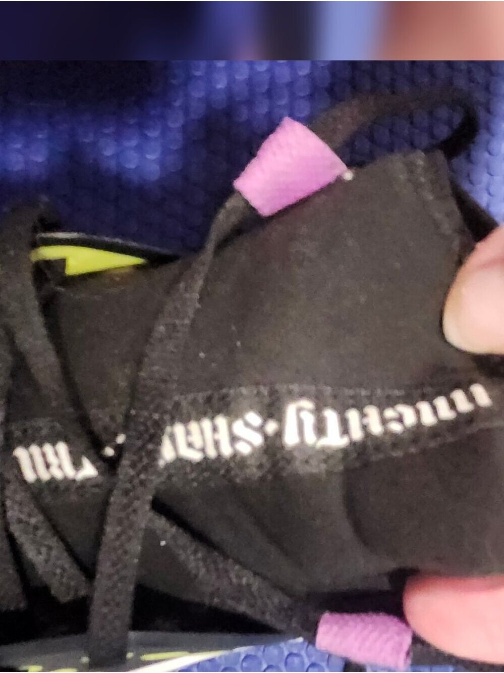 Nike Black Running Shoes with Pink Swoosh - Picture 2 of 10